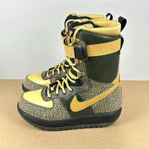 Nike Shoes - Nike Zoom Force 1 Snowboarding Boots Mens 6 Womens 7.5 Green Tan Lace Up